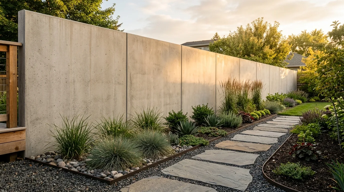Concrete Panel Privacy Wall